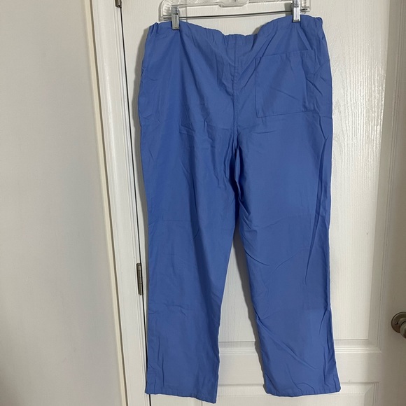 5/$25 Scrub Pants Blue Medical Drawstring Waist small s/ch - Picture 6 of 11